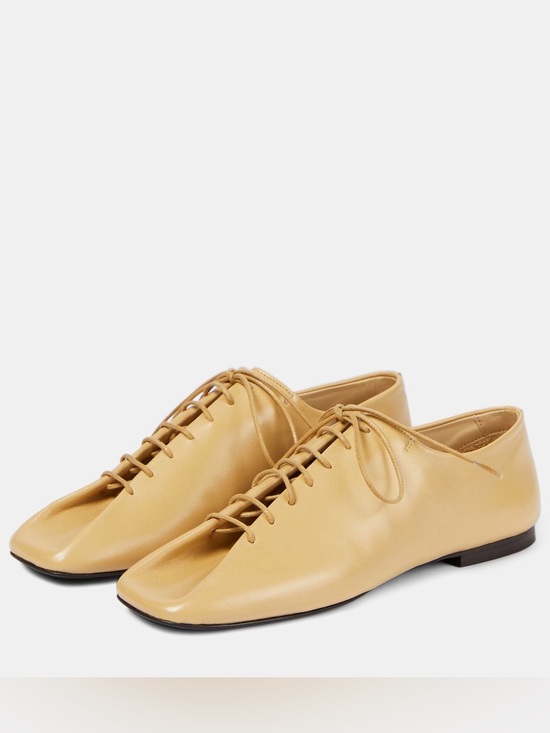 Lemaire Shoes - Lemaire SSENSE Exclusive Tan Flat Derbys